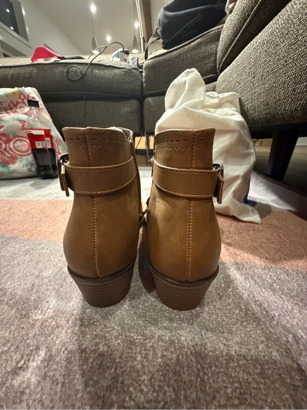 New! Market & Spruce Women’s Brown Ankle Booties with Buckle Detail - Picture 8 of 10
